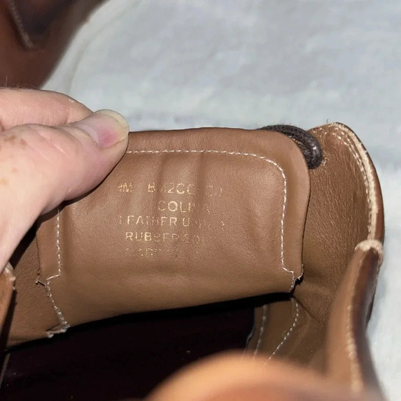 EUC Bruno Magli Men's Colina Derby Oxfords Cognac Brown Size 9 Comfort Luxury - Picture 7 of 7